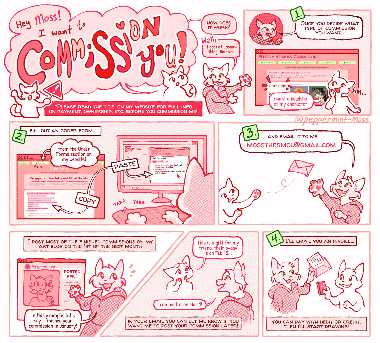 Instructional comic: Commission Process