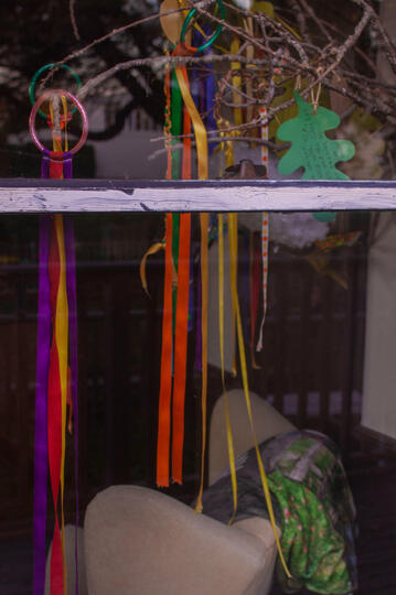 tree decorated with new leaves